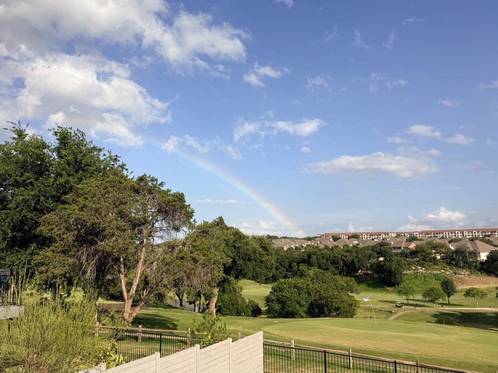 Rainbow over the Georgetown hills